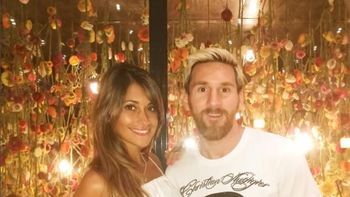 Lionel Messi con su pelo rubio Lionel Messi con su pelo rubio