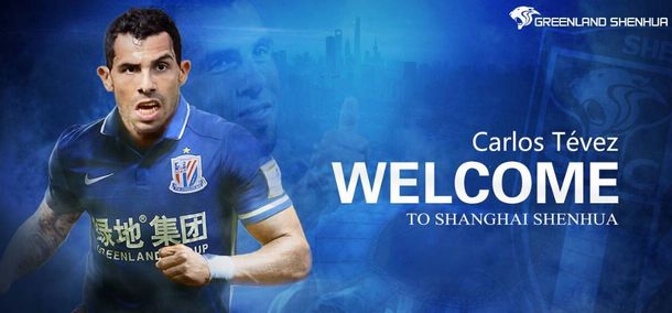La imagen que utilizó el club chino para anunciar la contratación