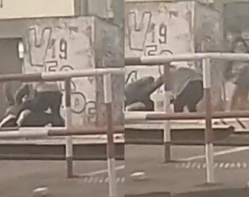 El video del ataque al policía que murió electrocutado