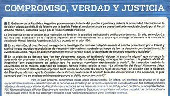 causa amia: el gobierno ratifico su compromiso con la verdad y la justicia causa amia: el gobierno ratifico su compromiso con la verdad y la justicia