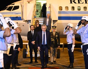 Alberto llegó a Brasil para participar del Encuentro de Presidentes sudamericanos