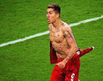 Firmino festeja el gol al Flamengo en la final del Mundial de Clubes