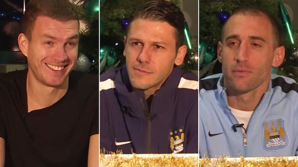 Los jugadores del Manchester City se batieron a un curioso duelo