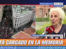 Estela de Carlotto con C5N: No hay que olvidar, hay que tener memoria para que no se repita