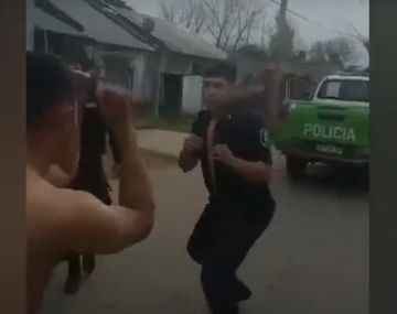 Insólito: policía bonaerense se boxeó con un vecino