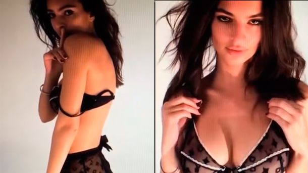 La infartante producción de Emily Ratajkowski para Navidad