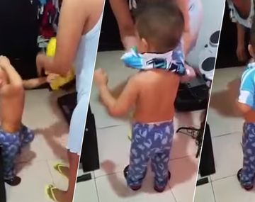 Nene colombiano sólo se calma con remera de Messi