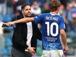 Cesc Fábregas y Nico Paz. Cesc Fábregas y Nico Paz.