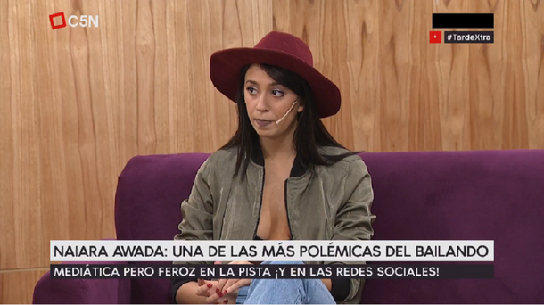 Naiara Awada en los estudios de C5N