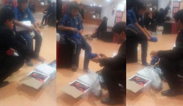 Tucumán: le compró zapatillas a un nene que pedía monedas descalzo en la calle