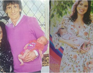 Ron Wood presentó a sus hijas gemelas