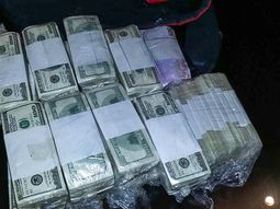 Los millones de dólares con los que José López fue atrapado. Los millones de dólares con los que José López fue atrapado.