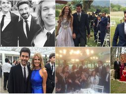 Mariano Martínez y el Pocho Lavezzi, muy divertidos en la boda