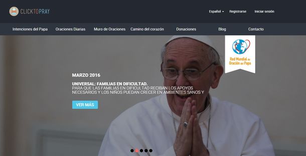 Bajate Click to Pray, la app para rezar junto al Papa