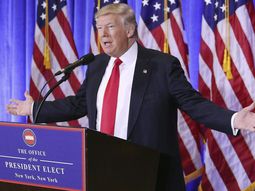 El presidente electo de Estados Unidos, en conferencia de prensa. El presidente electo de Estados Unidos, en conferencia de prensa.