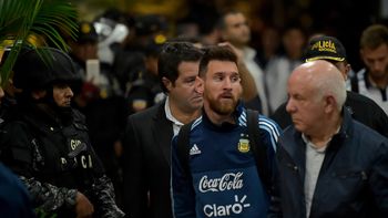 Lionel Messi al llegar a Ecuador Lionel Messi al llegar a Ecuador