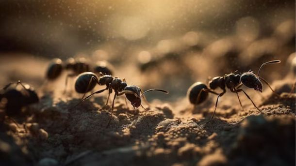 Las hormigas huyen al sentir la sustancia que expulsa una naranja podrida. Las hormigas huyen al sentir la sustancia que expulsa una naranja podrida.