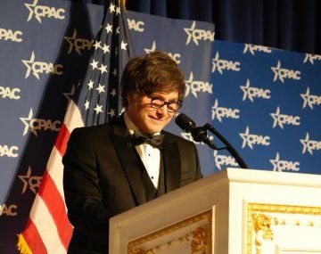 Javier Milei bailando en la CPAC, en Estados Unidos.