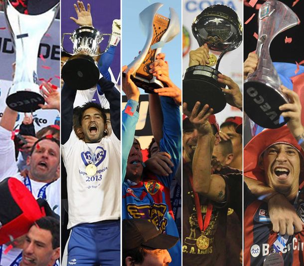 Los cinco campeones del fútbol argentino durante 2013