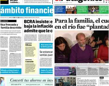 Tapas de diarios del miércoles 19 de octubre de 2017