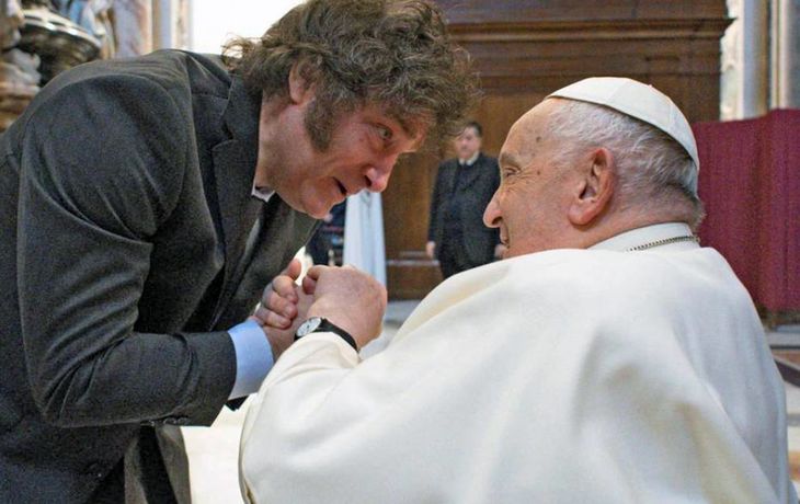 Javier Milei y el maligno papa Francisco.
