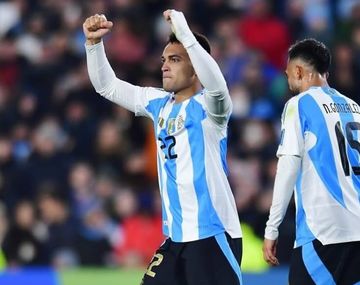 Lautaro Martínez marcó el 2-0 de Argentina ante Venezuela