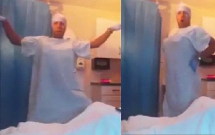 Improvisó un baile cuando su mujer daba a luz