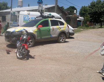 La camioneta de Google Street View chocó
