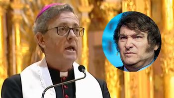 MonseñorJorge García Cuerva y Javier Milei. MonseñorJorge García Cuerva y Javier Milei.