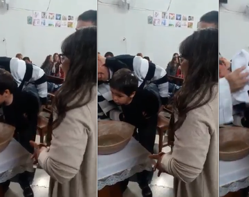 Lo bautizaban y se puso a insultar al cura