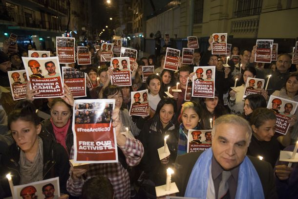 Marcha en la Embajada Rusa en Buenos Aires