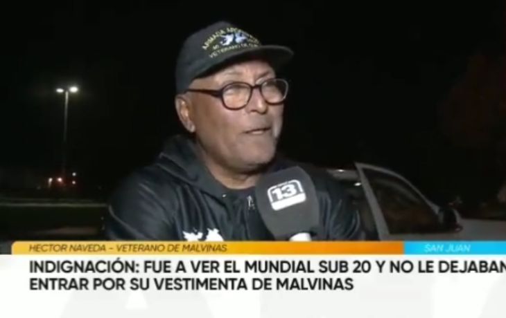 Mundial Sub 20: no dejaron ingresar a ex combatiente por su vestimenta de Malvinas