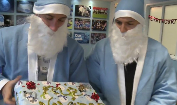 El saludo del Kun Agüero y Zabaleta por la llegada de las Fiestas