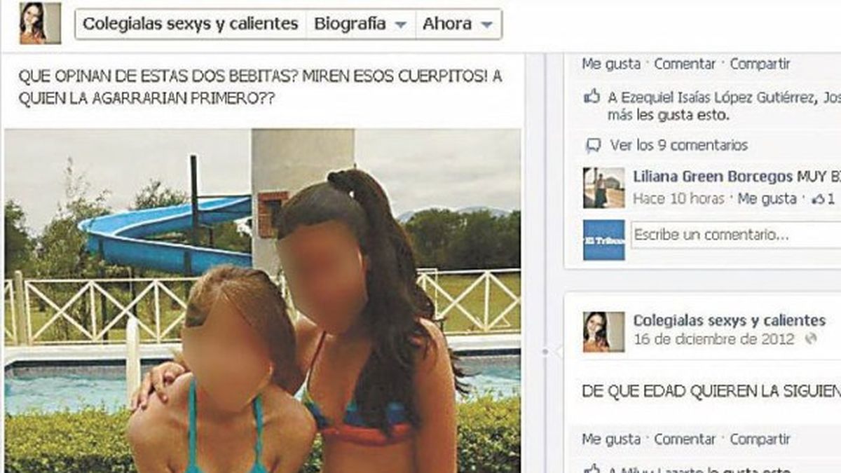 Facebook: polémica por perfil que muestra niñas sexies