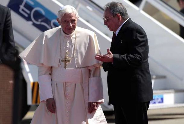 Papa benedicto xvi raul castro cuba