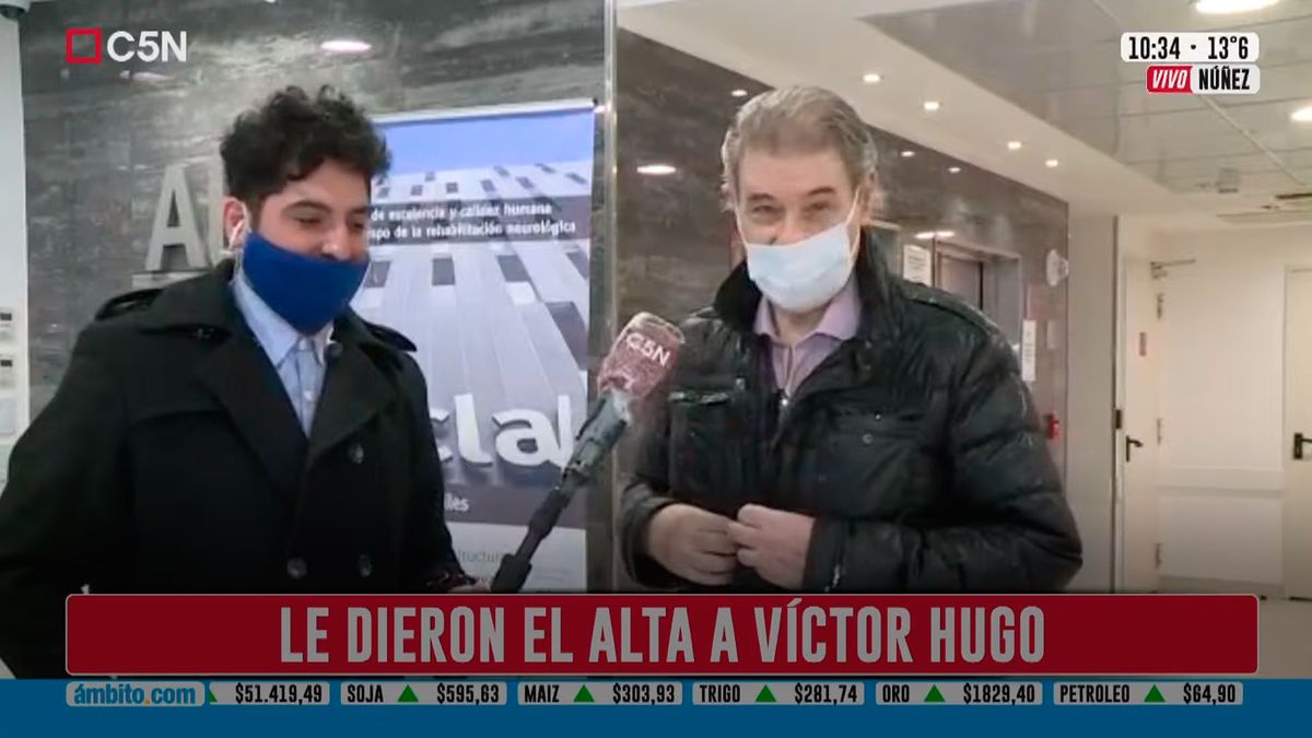 Le dieron de alta a Víctor Hugo Morales: Lo único que ...