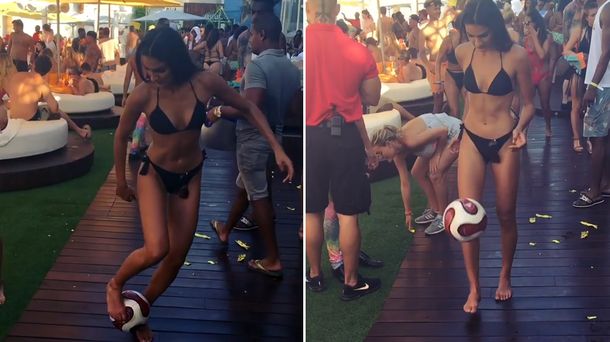 Danielle Sandhu, cuñada de Gary Lineker, sensual y habilidosa haciendo jueguitos