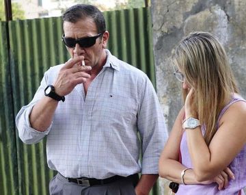 Marcelo Galarza con su mujer