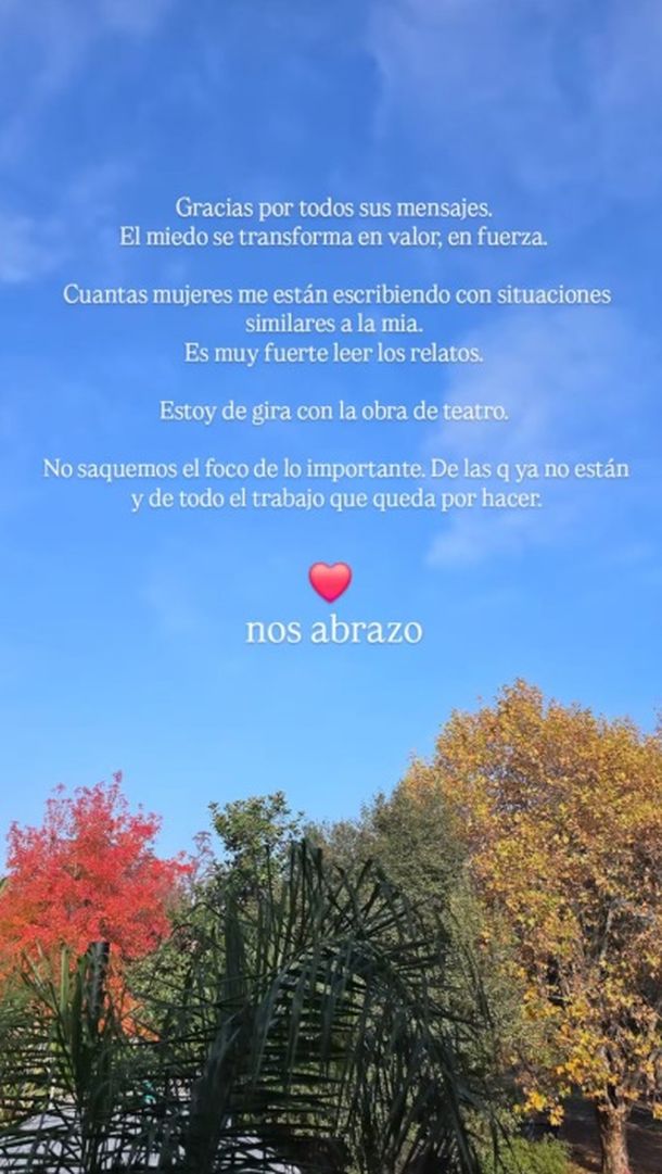 El mensaje de Rocío Igarzabal El mensaje de Rocío Igarzabal