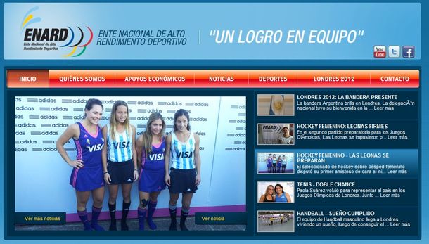 El ENARD relanzó su sitio web para los Juegos Olímpicos