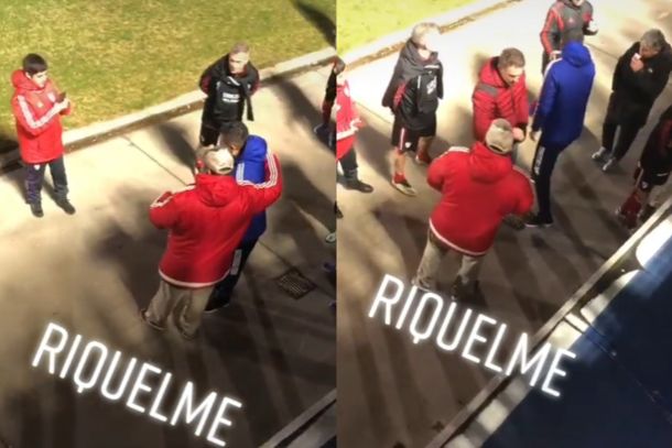 Rivales, no enemigos: el saludo de Riquelme a los hinchas de River en el clásico del senior