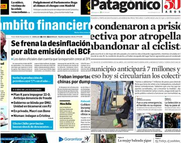 Tapas de diarios del martes 10 de octubre de 2017