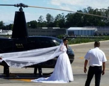 Una novia se mató al caer el helicóptero en el que iba a su boda - Crédito: O Globo