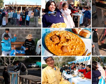 Cocinaron locro y lo repartieron gratis
