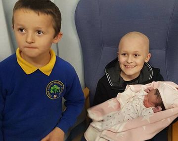 Bailey llegó a conocer a su hermanita, a quien llamó Millie