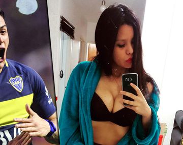Cristian Pavón y la botinera Male Farías