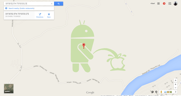 ¿No será mucho? Google muestra al logo de Android haciendo pis sobre Apple