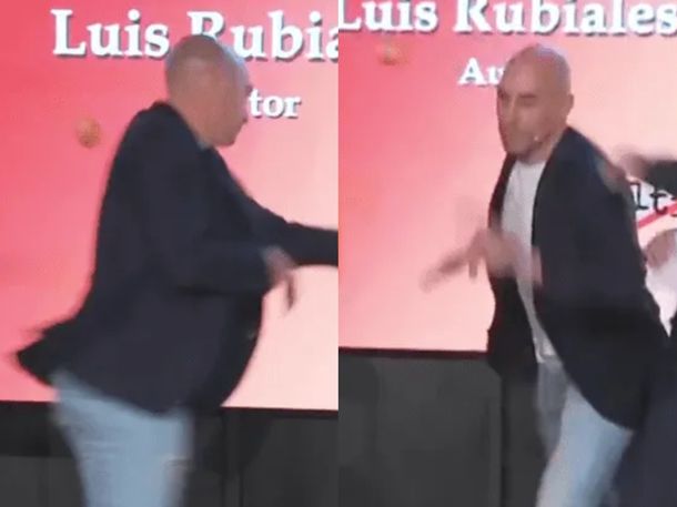 Tensión en Madrid: Luis Rubiales fue atacado a huevazos durante la presentación de su libro