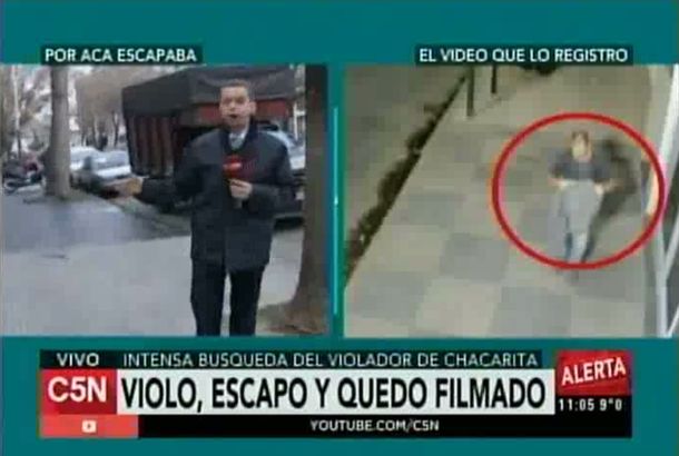 Estas son las imágenes del violador de Chacarita el día del ataque: mirá el video