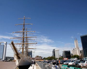 La Fragata Libertad arribó al puerto de Buenos Aires